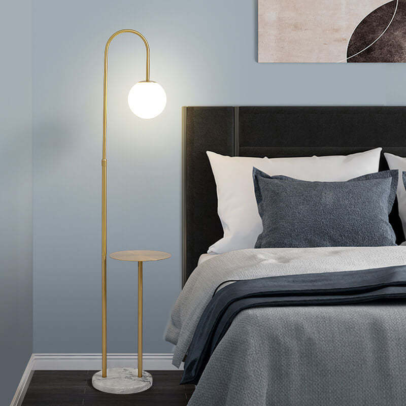 Industrial Iron Shelf Floor Lamp