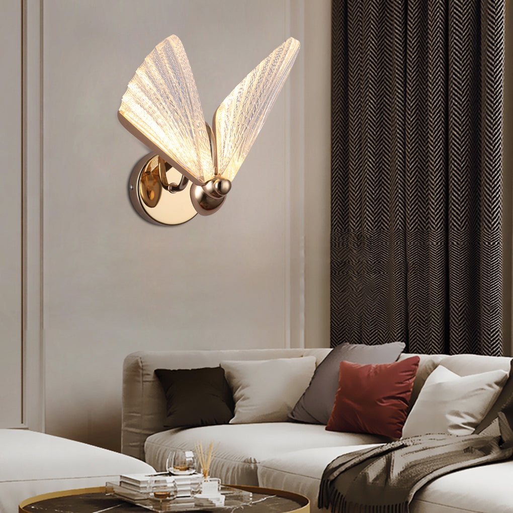 Metal Acrylic Butterfly European LED Wall Lamp