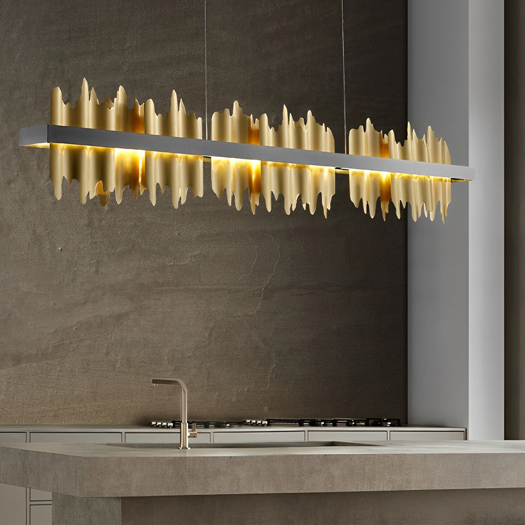 Long Strip Mountain Dimmable LED Postmodern Chandelier
