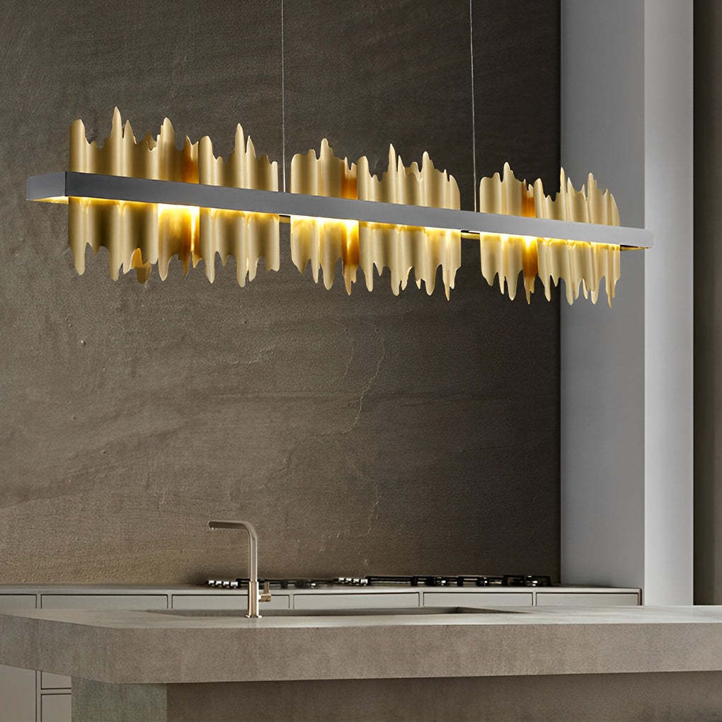 Long Strip Mountain Dimmable LED Postmodern Chandelier