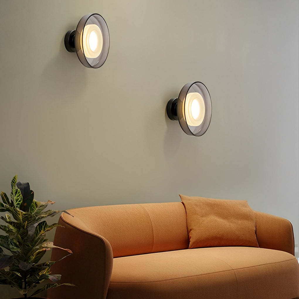 Round Glass LED Postmodern Wall Sconce