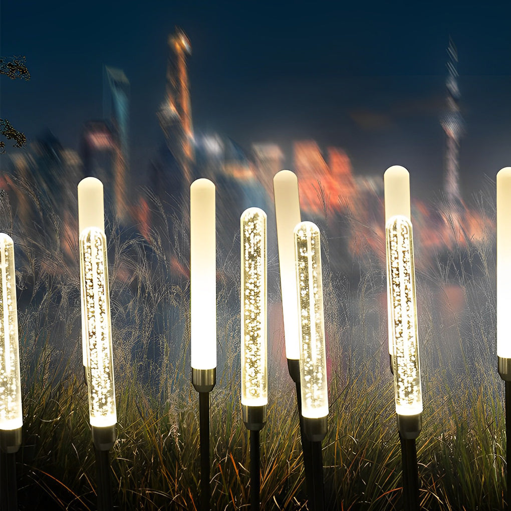 Five-Piece Acrylic Crystal Bubble Reed LED Lawn Light