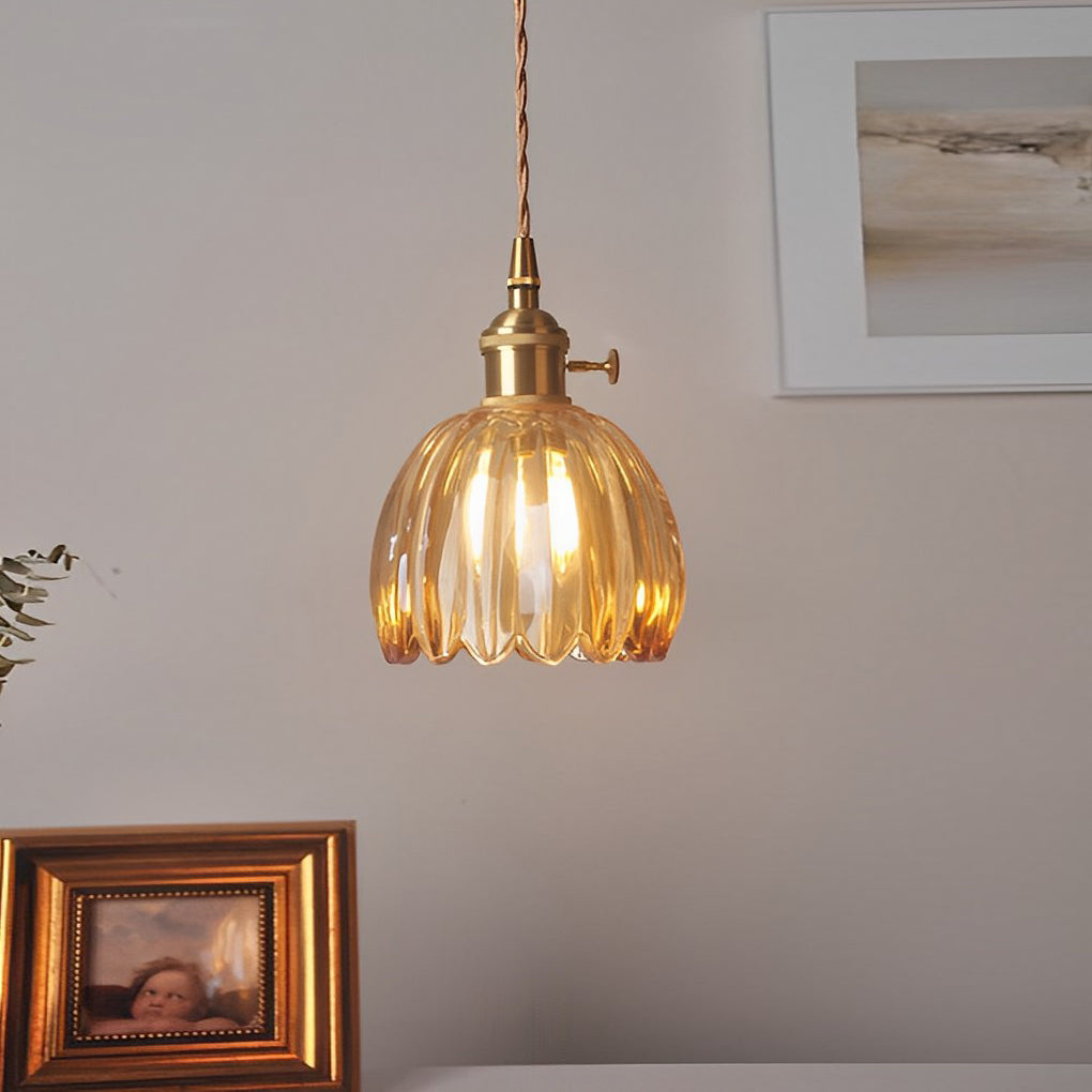 Flower Glass Artistic LED Nordic Hanging Lamp