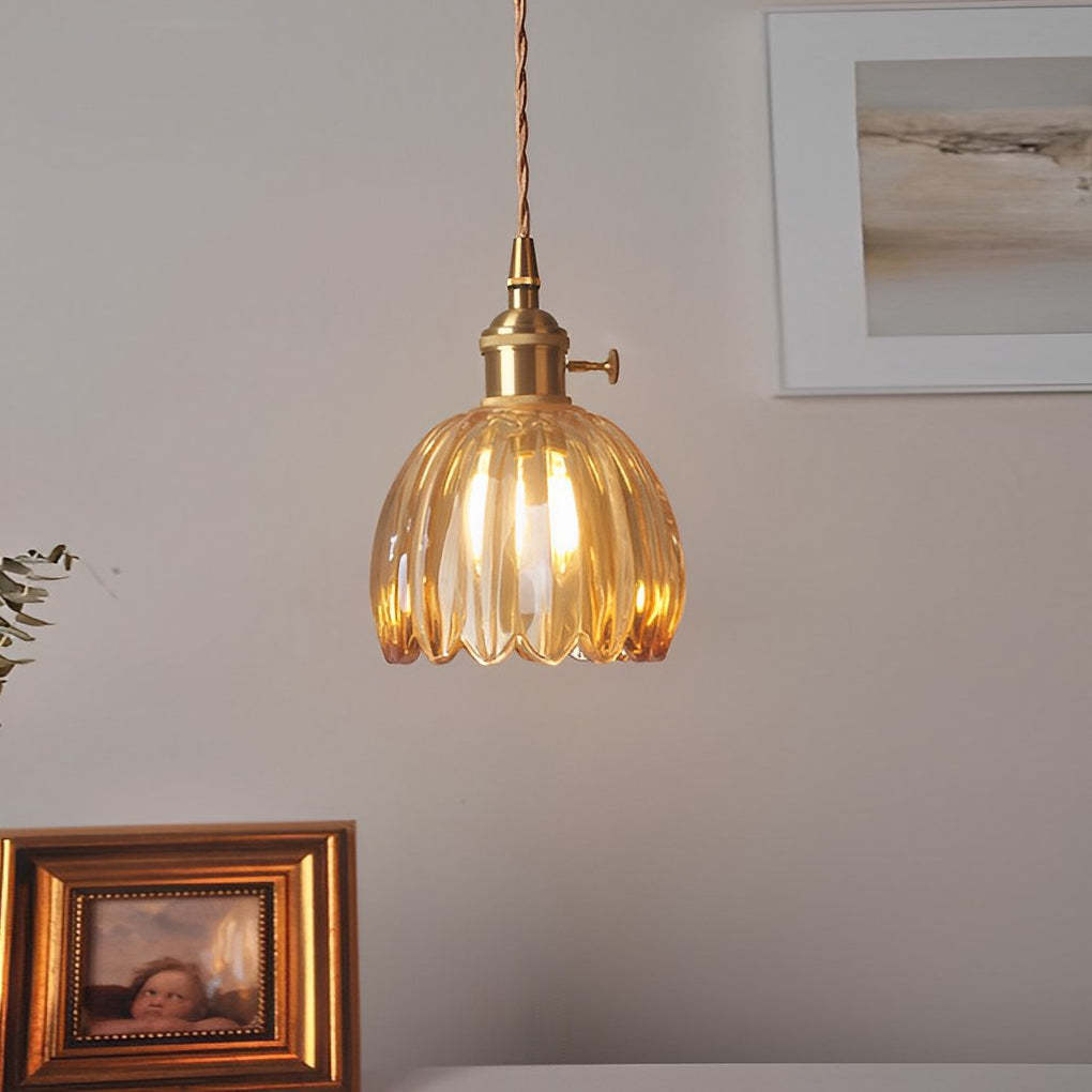 Flower Glass Artistic LED Nordic Hanging Lamp