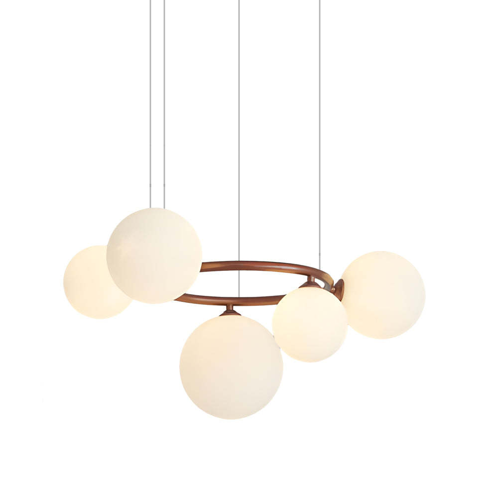 5/7/9-Light Glass Ball Circular Contemporary Chandelier