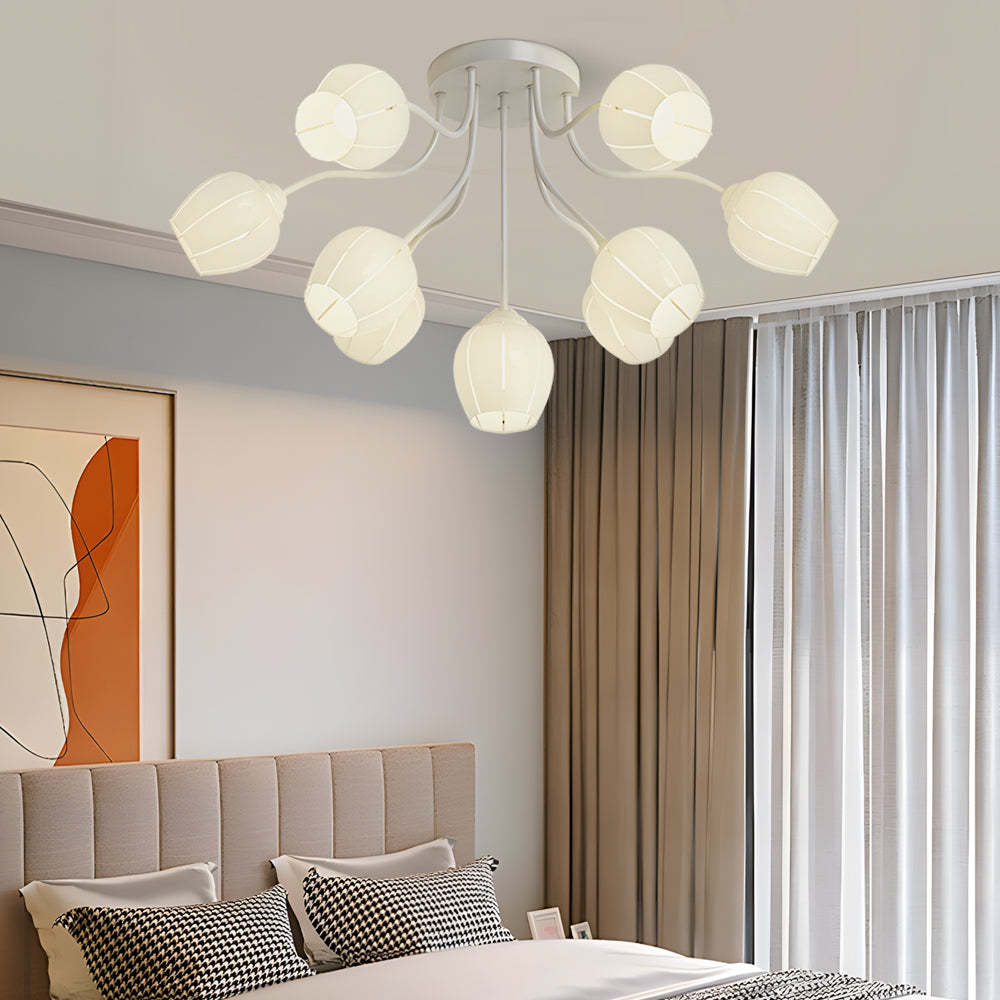Flower Dimmable French Style Ceiling Light