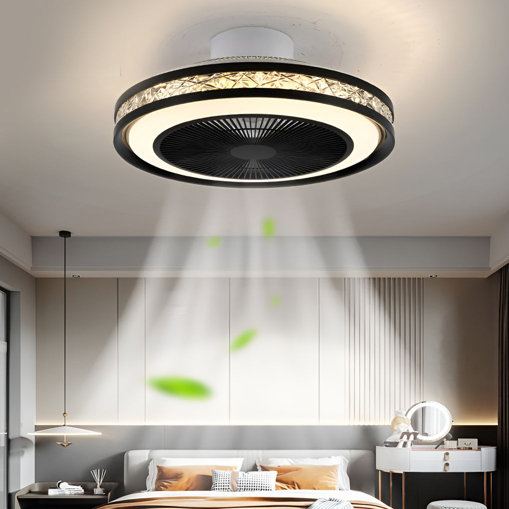 Nordic Minimalist Stepless Dimming Bladeless Ceiling Fan