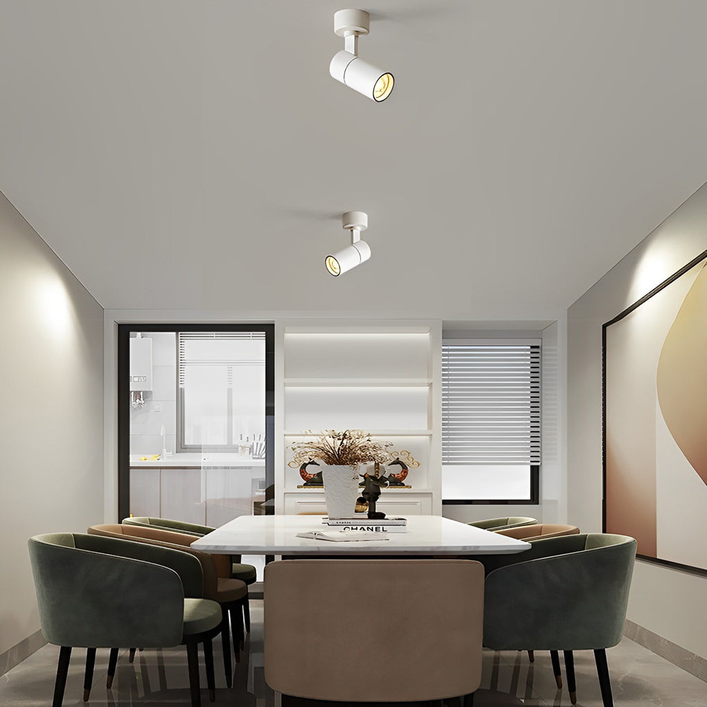 Up-Down Adjustable Round LED Ceiling Spotlight — White / Neutral White
