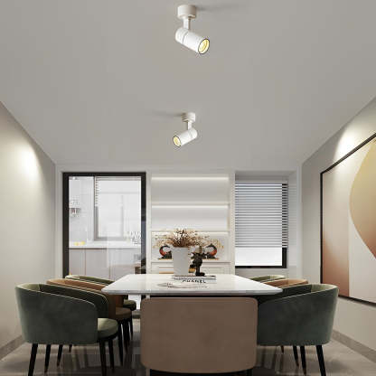 Up-Down Adjustable Round LED Ceiling Spotlight — White / Neutral White