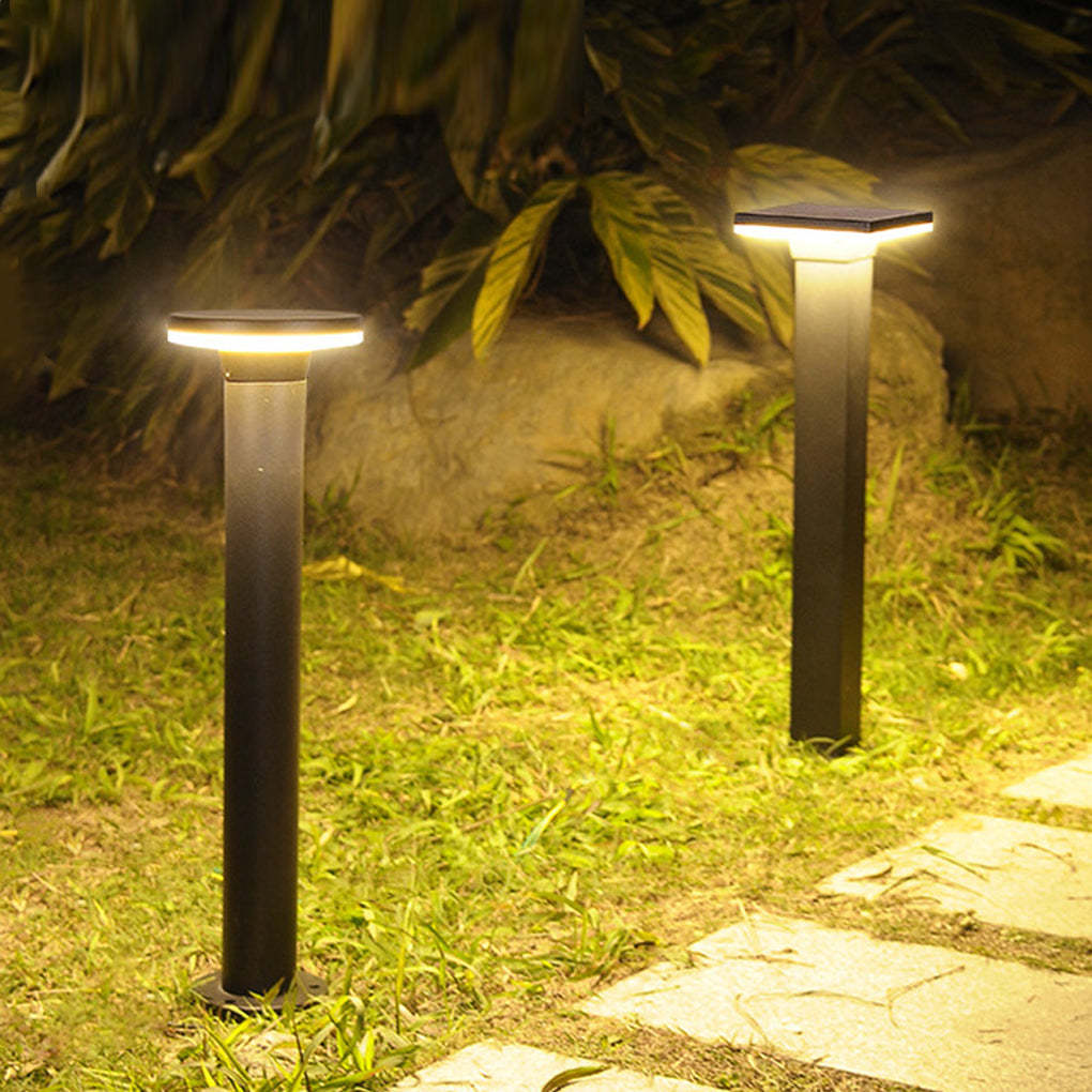 Outdoor Minimalist Round Square Waterproof LED Landscape Lighting Lawn Lamps-Lighom