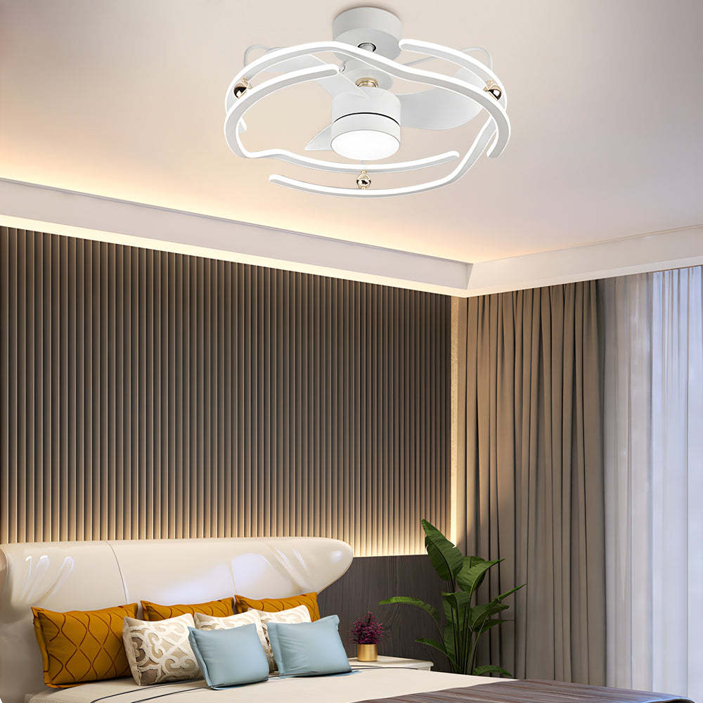23.6 in. Low Profile Dimmable Ceiling Fan with Remote