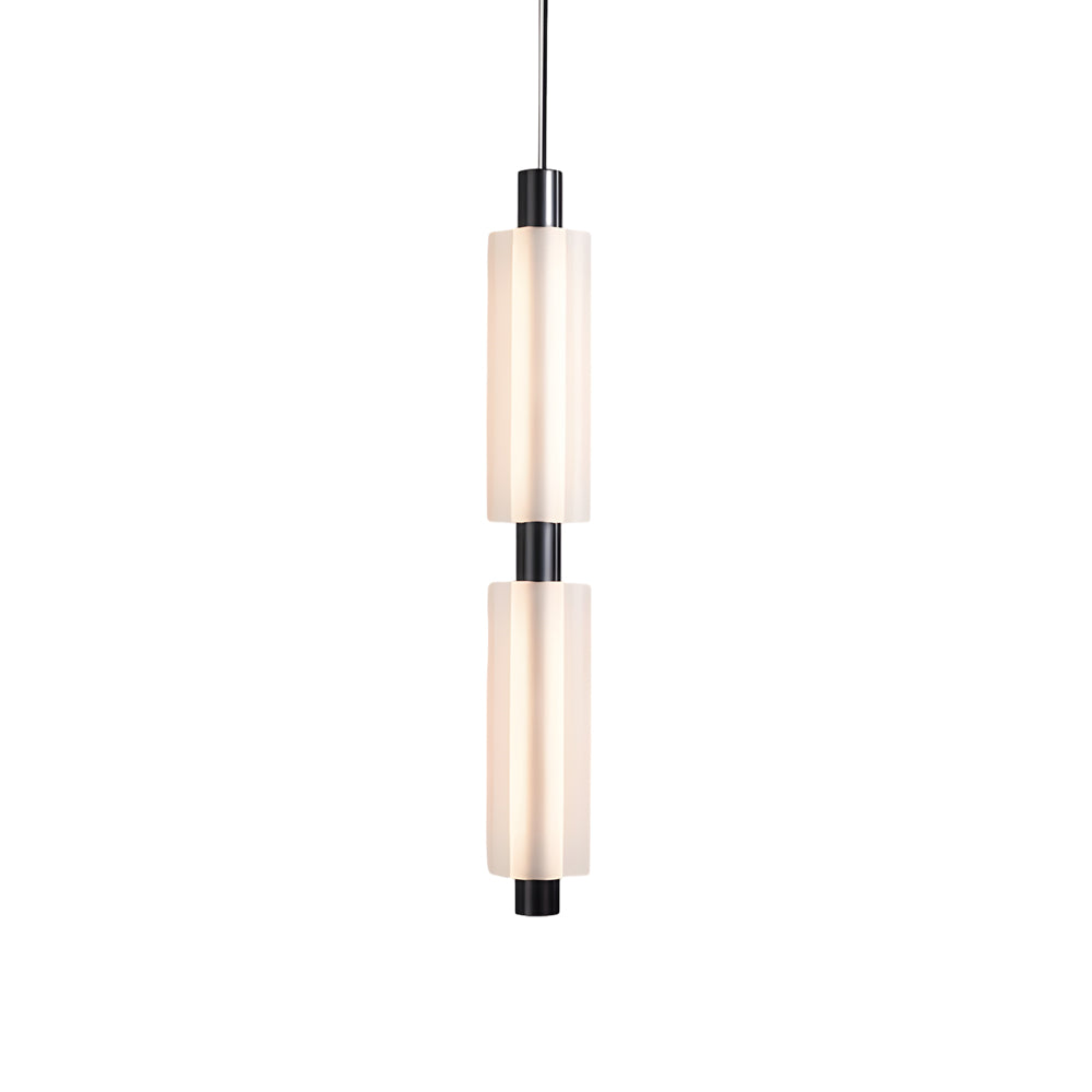 1/2/3-Head Acrylic Cylinder Modern Pendant Light, Gold/Black
