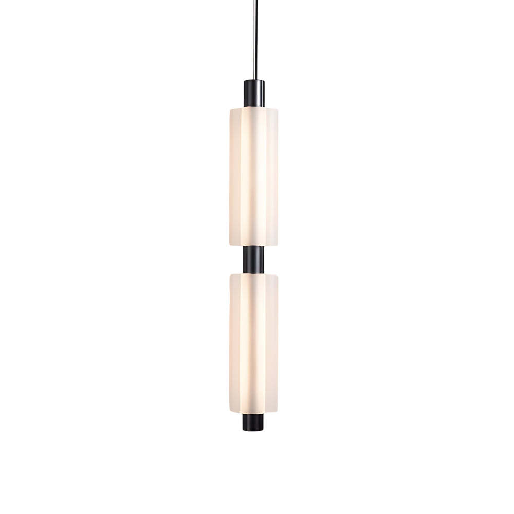 1/2/3-Head Acrylic Cylinder Modern Pendant Light, Gold/Black