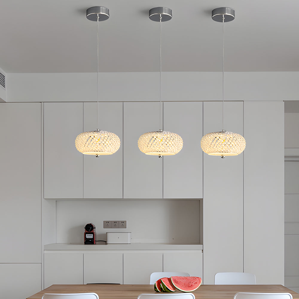 Small Drum Crystal LED Dimmable Modern Pendant Light