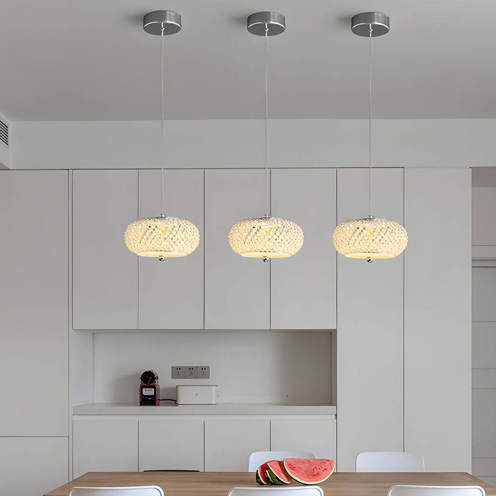 Small Drum Crystal LED Dimmable Modern Pendant Light
