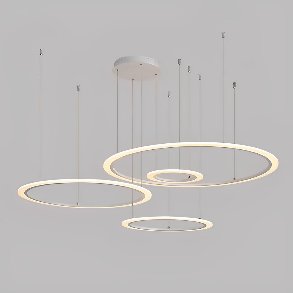 4-Circle Artistic Dimmable LED Modern Pendant