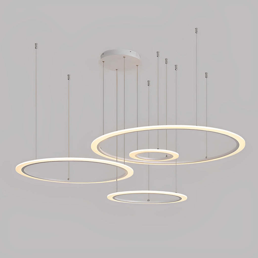 4-Circle Artistic Dimmable LED Modern Pendant