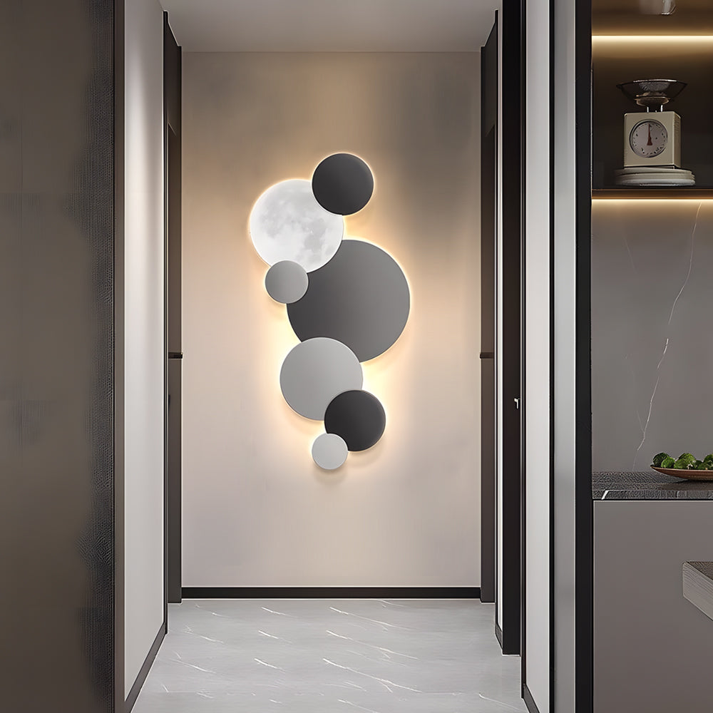 Lunar Glow Round LED Wall Sconce-Lighom