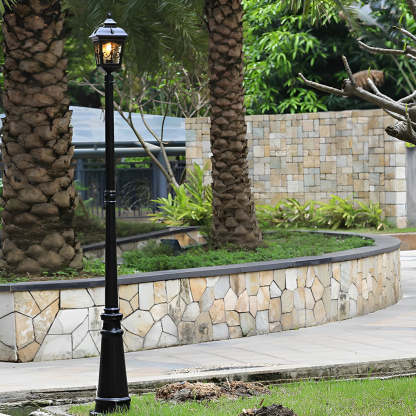 Retro Minimalist LED Waterproof European Style Garden Lamp Post Lights-Lighom