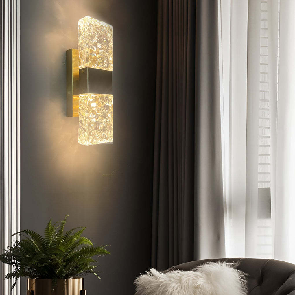 Creative Crystal Up and Down Lights LED Electroplated Modern Wall Sconces-Lighom