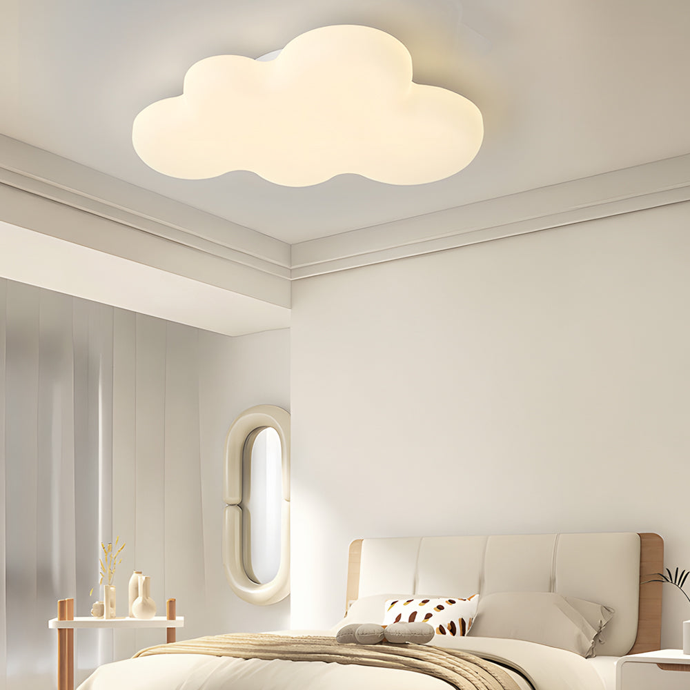 Cartoon Cloud Milky White Modern LED Ceiling Light