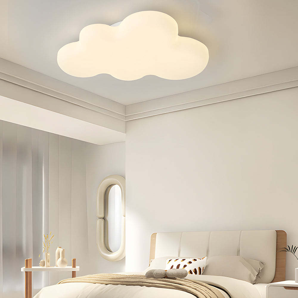 Cartoon Cloud Milky White Modern LED Ceiling Light