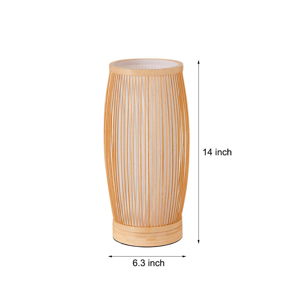 Japanese Lantern Bamboo LED Table Lamp-Lighom