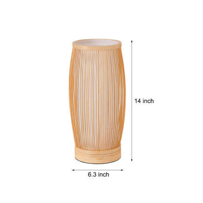 Japanese Lantern Bamboo LED Table Lamp-Lighom