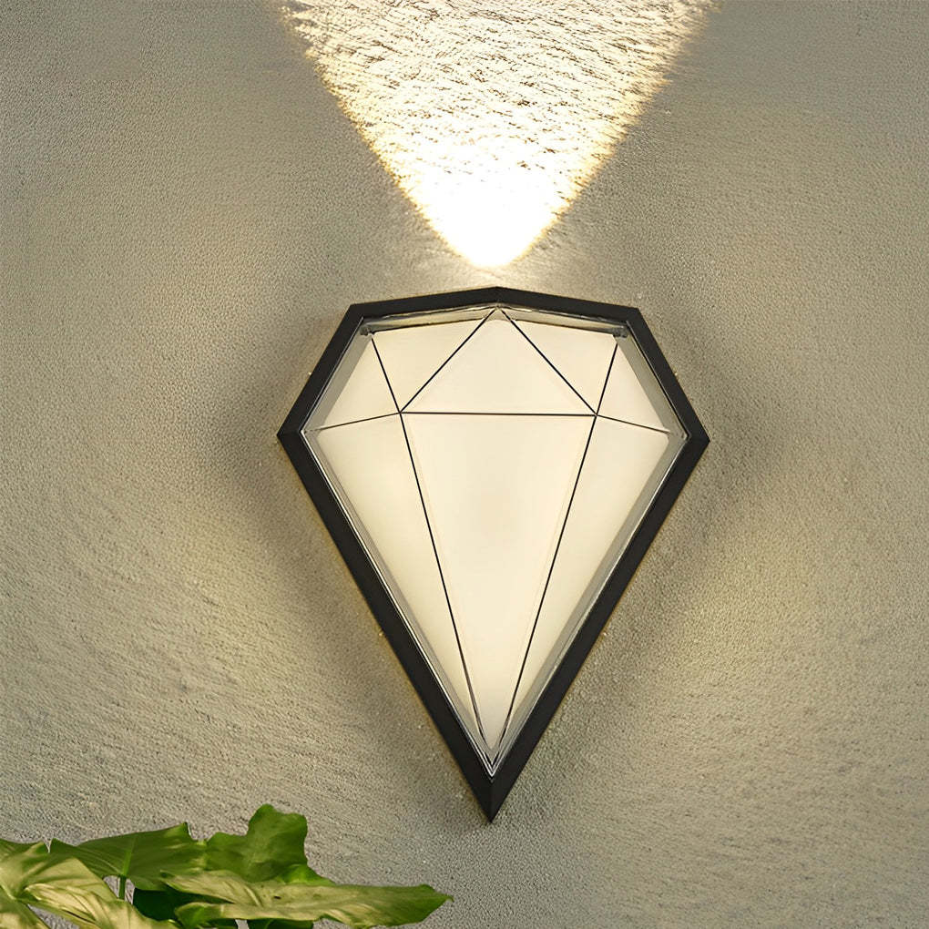 Geometric Black LED Modern Exterior Wall Lamp