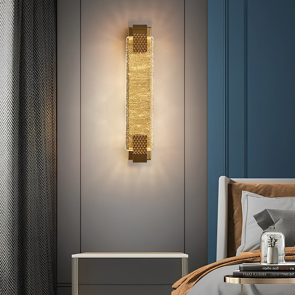 Crystal Bubbles Strip Three Step Dimming Post-Modern LED Wall Light Fixture-Lighom