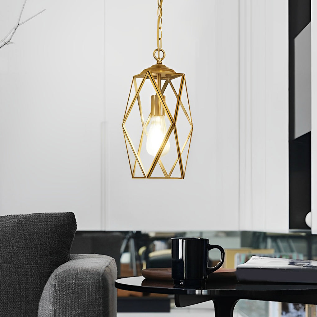 Retro Glass Copper Industrial Mini Chandelier