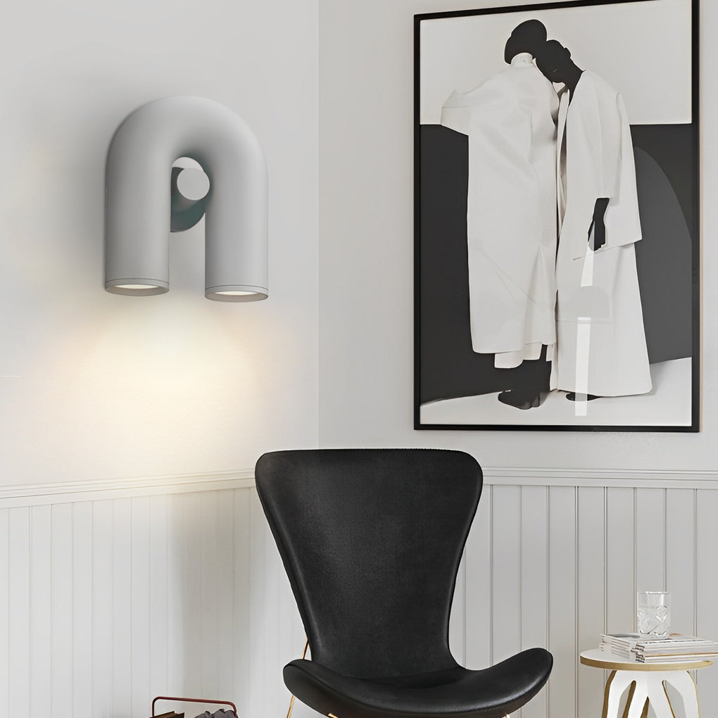 Rotatable U-Shaped Water Pipe LED Nordic Wall Lamp Wall Sconces Lighting-Lighom