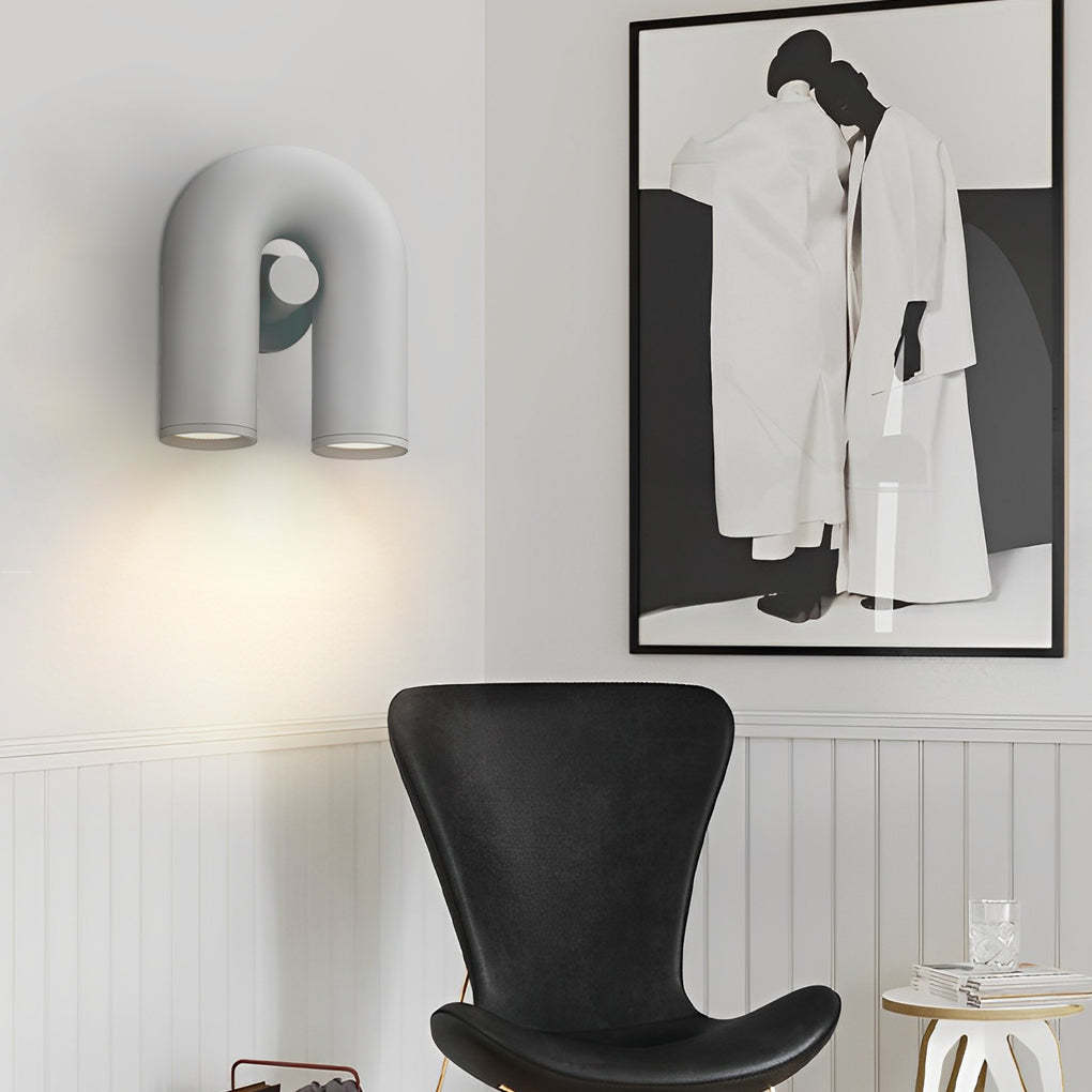 Rotatable U-Shaped Water Pipe LED Nordic Wall Lamp Wall Sconces Lighting-Lighom