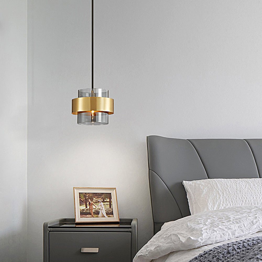 Modern three-step ring bronze pendant lighting, Lighom — Matte Black