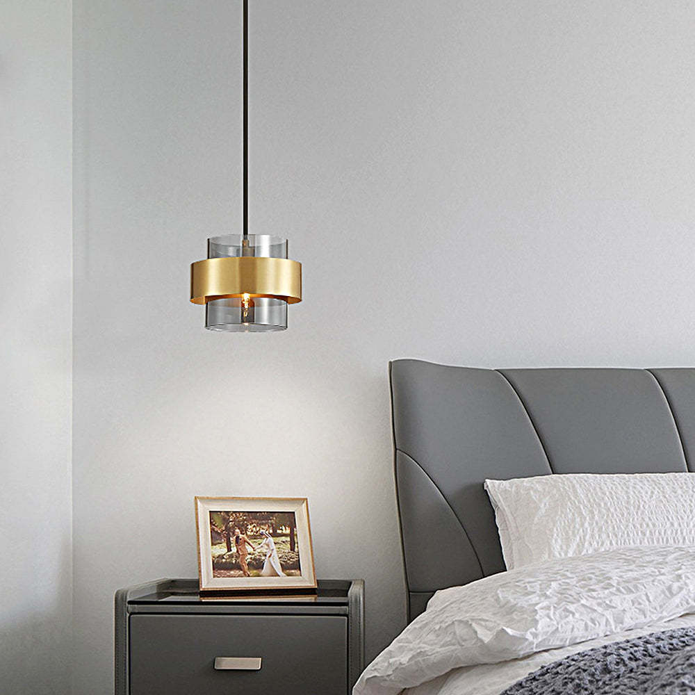 Glass Ring Three-Step Dimming Modern Pendant Light