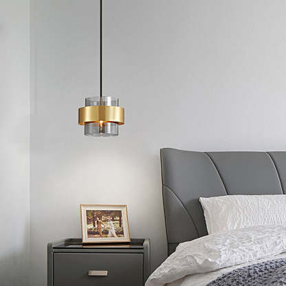 Glass Ring Three-Step Dimming Modern Pendant Light