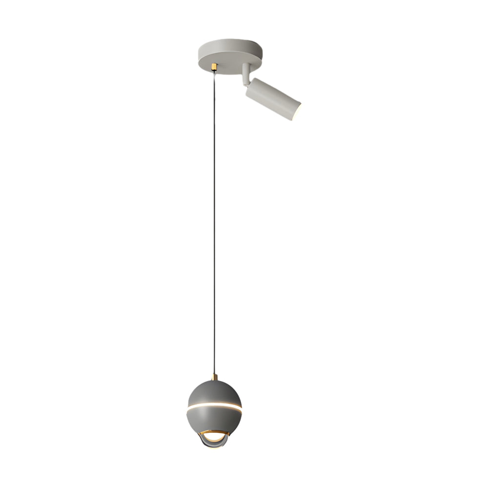 Small Metal Ball Modern Pendant with Spotlights