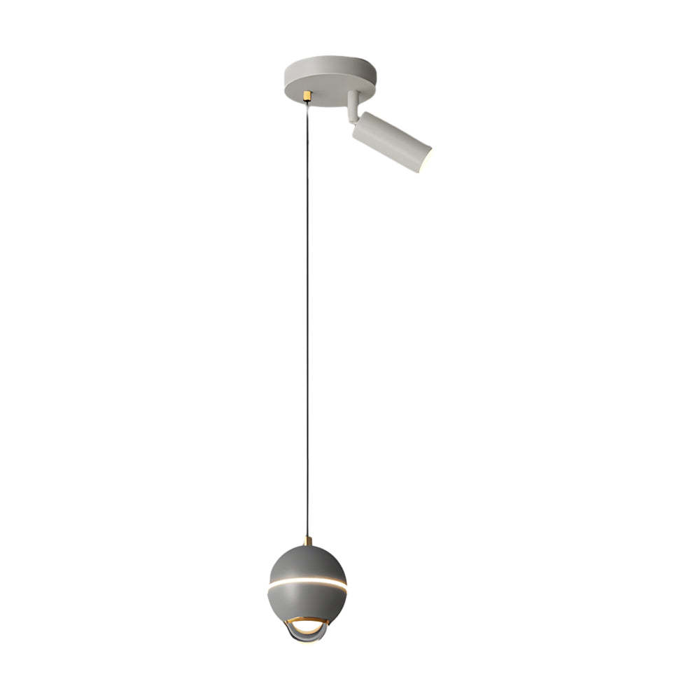 Small Metal Ball Modern Pendant with Spotlights