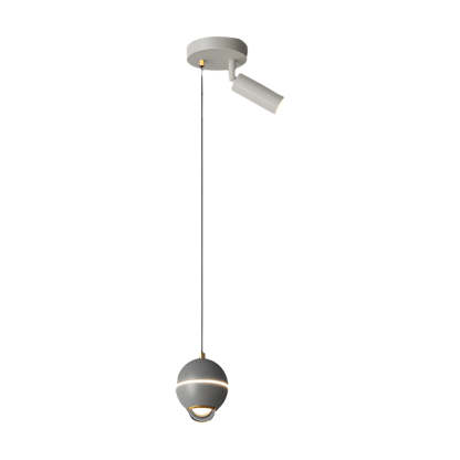 Small Metal Ball Modern Pendant with Spotlights
