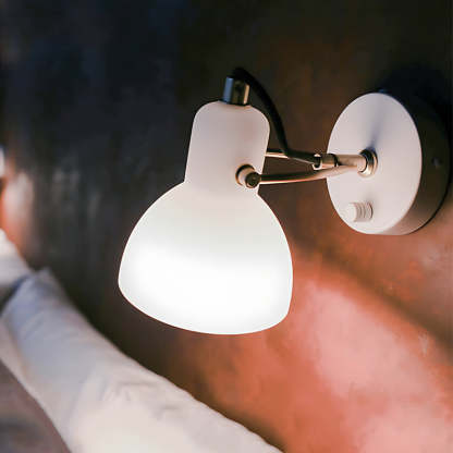 Creative 235° Rotatable White Glass Shade Minimalist Nordic Wall Lamp-Lighom