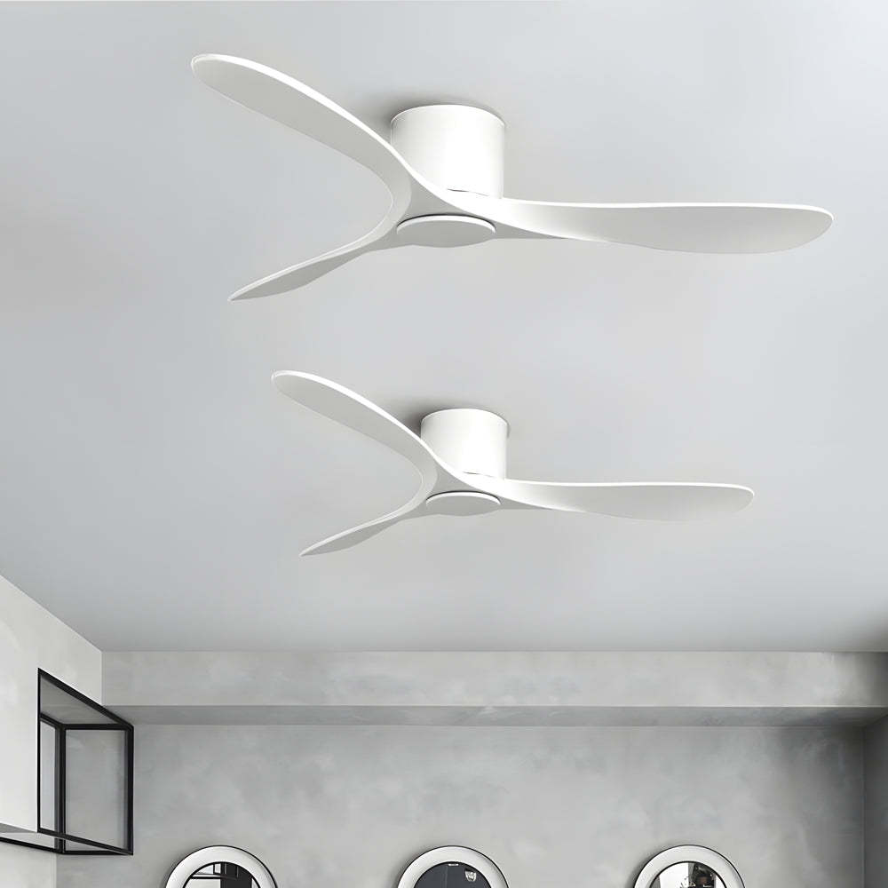 52" Modern 3-Blade Low-Profile White Fan