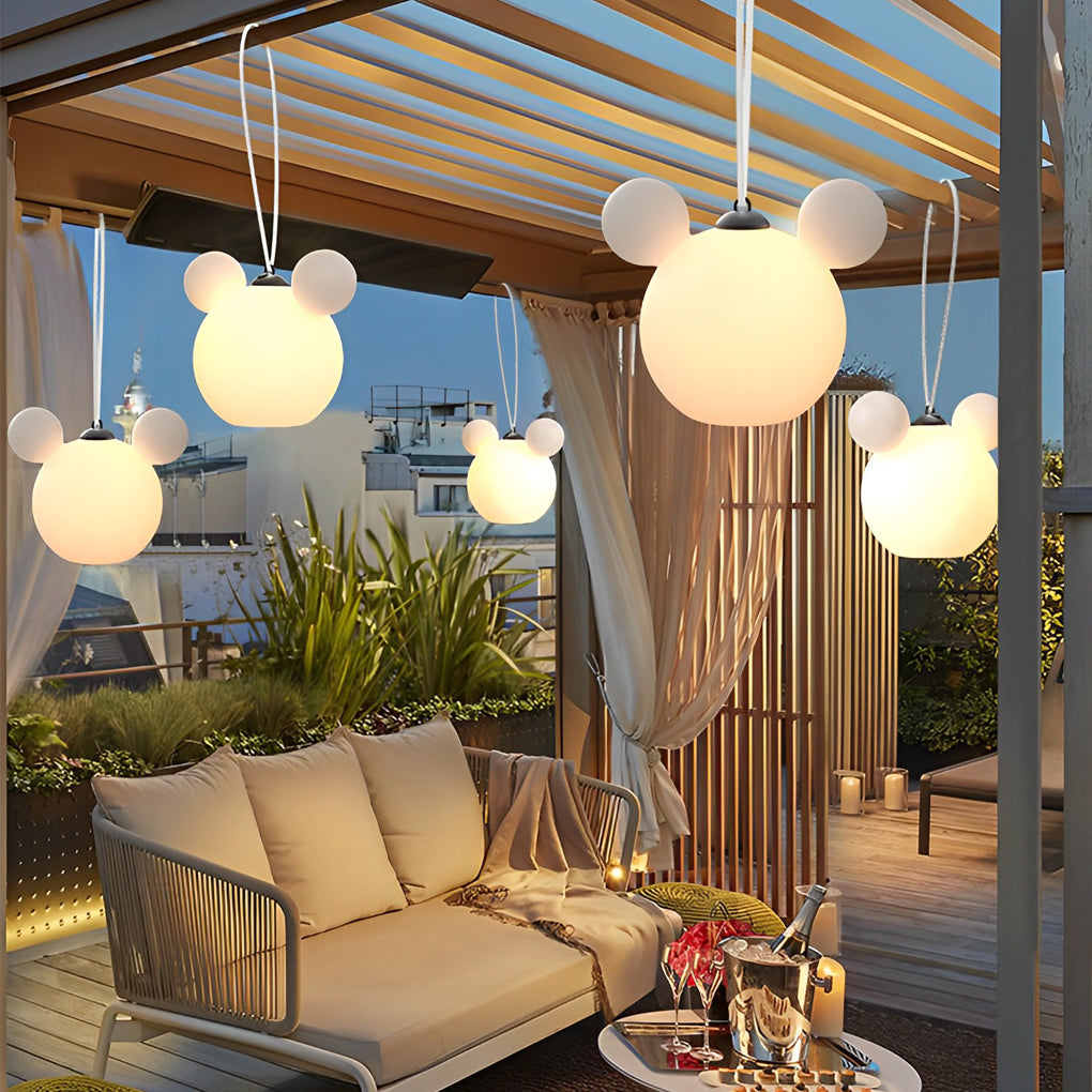 Cartoon 3D Animal Waterproof USB Rechargeable Outdoor Hanging Lights-Lighom