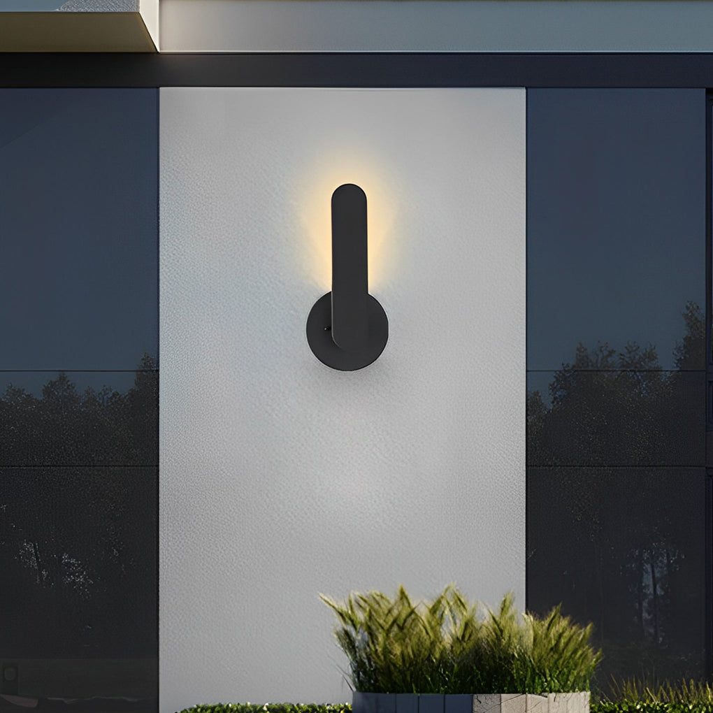 12 in. Matte Black Aluminum Armed LED Outdoor Wall Light