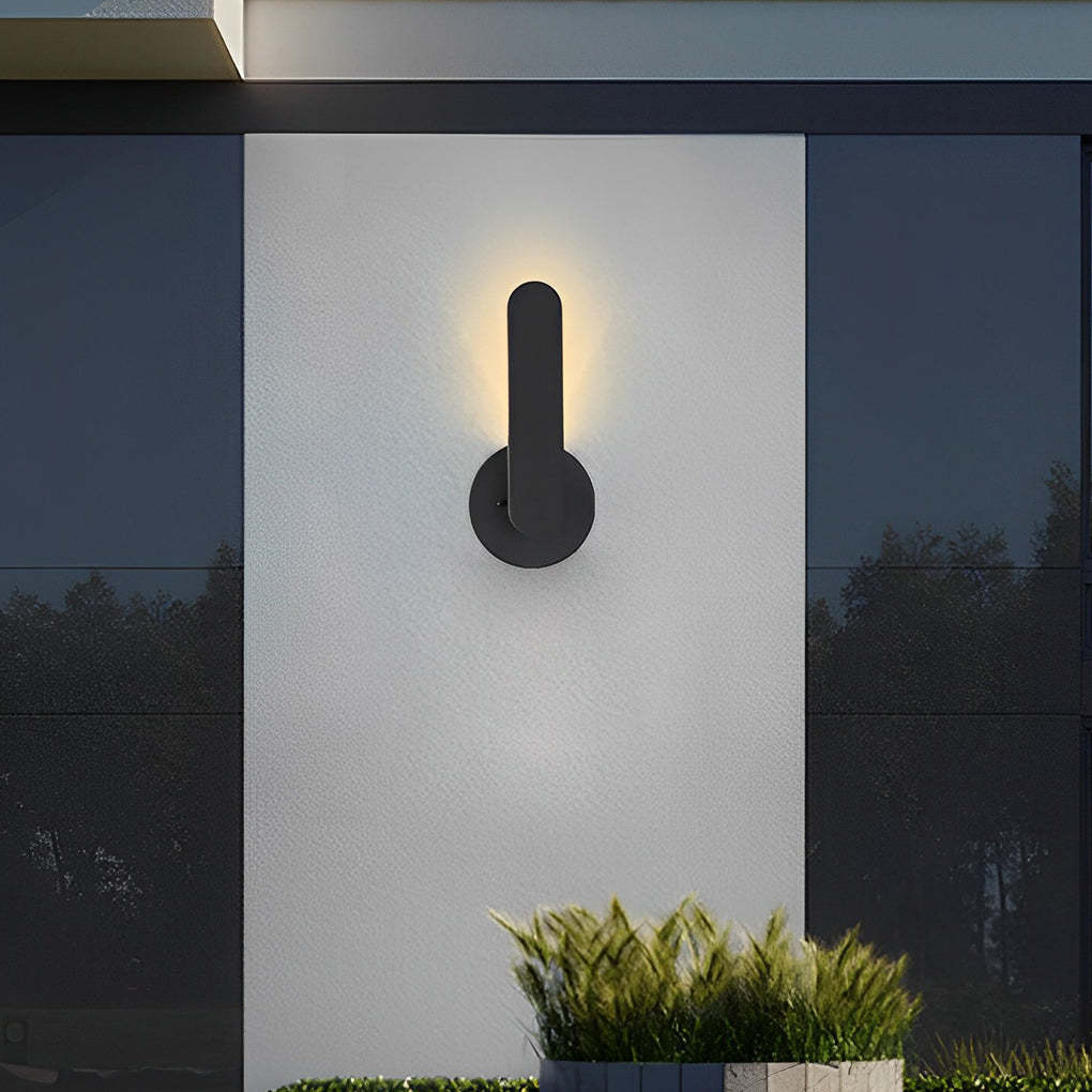 12 in. Matte Black Aluminum Armed LED Outdoor Wall Light