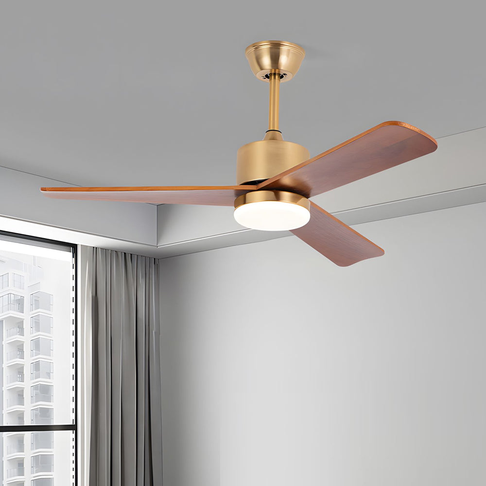 42"/52" LED 3-Blades Wood Ceiling Fan Light with Remote-Lighom