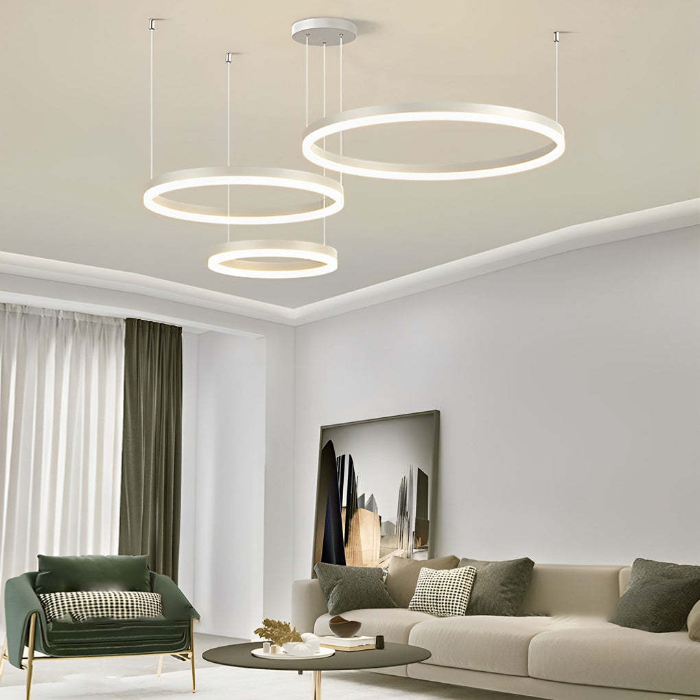 Circular Rings Dimmable LED Modern Chandelier