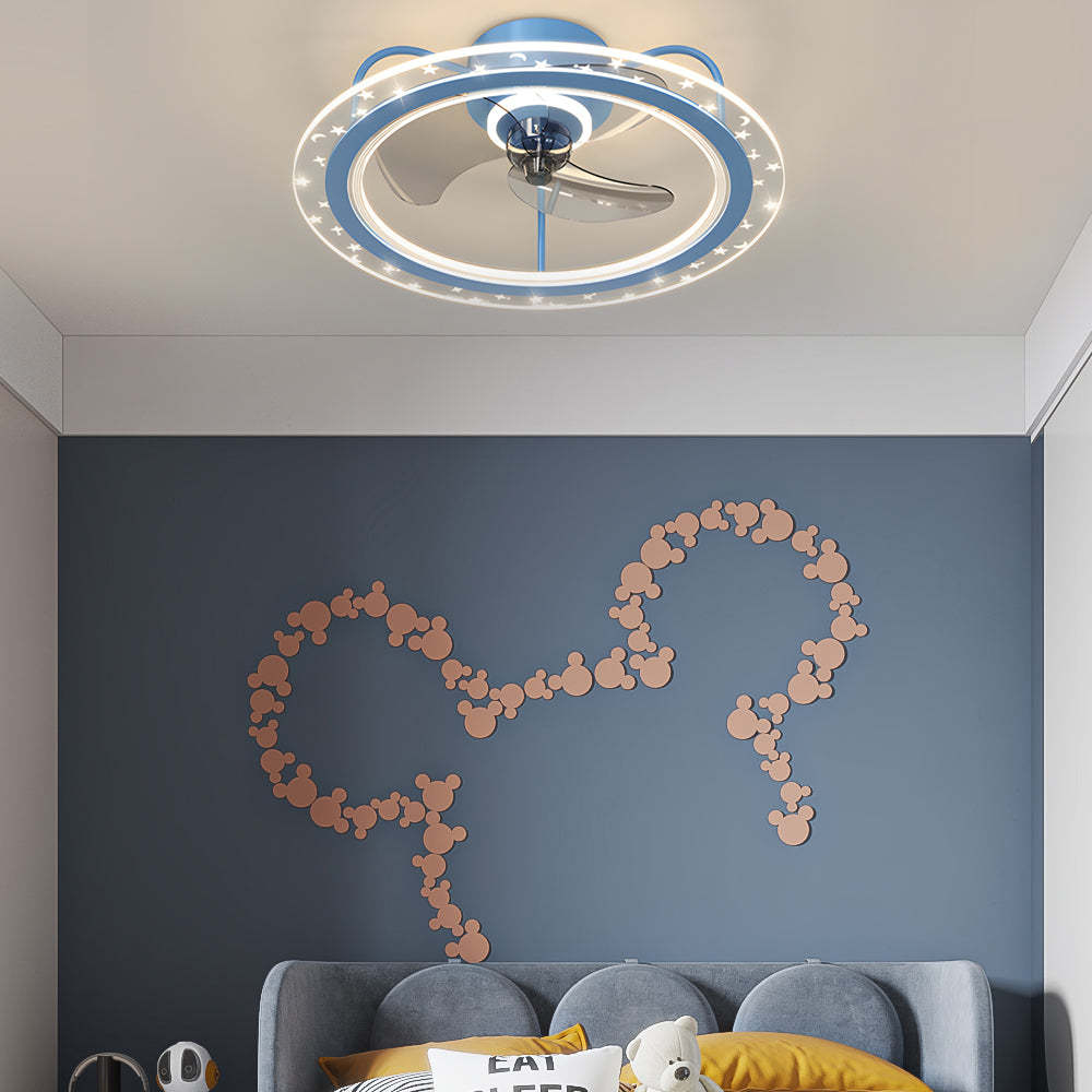 Round Star Decor 3-Step Modern Bladeless Fan