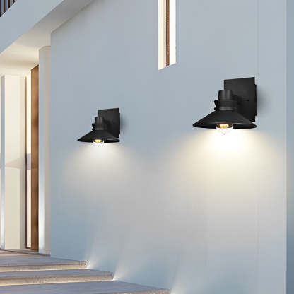 Minimalist Waterproof Black European-style Wall Lamp Exterior Lights-Lighom