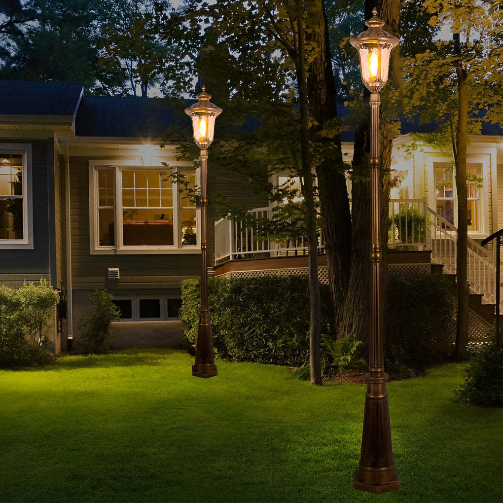 Retro Waterproof Aluminum LED Elegant Bronze European-Style Street Lights-Lighom