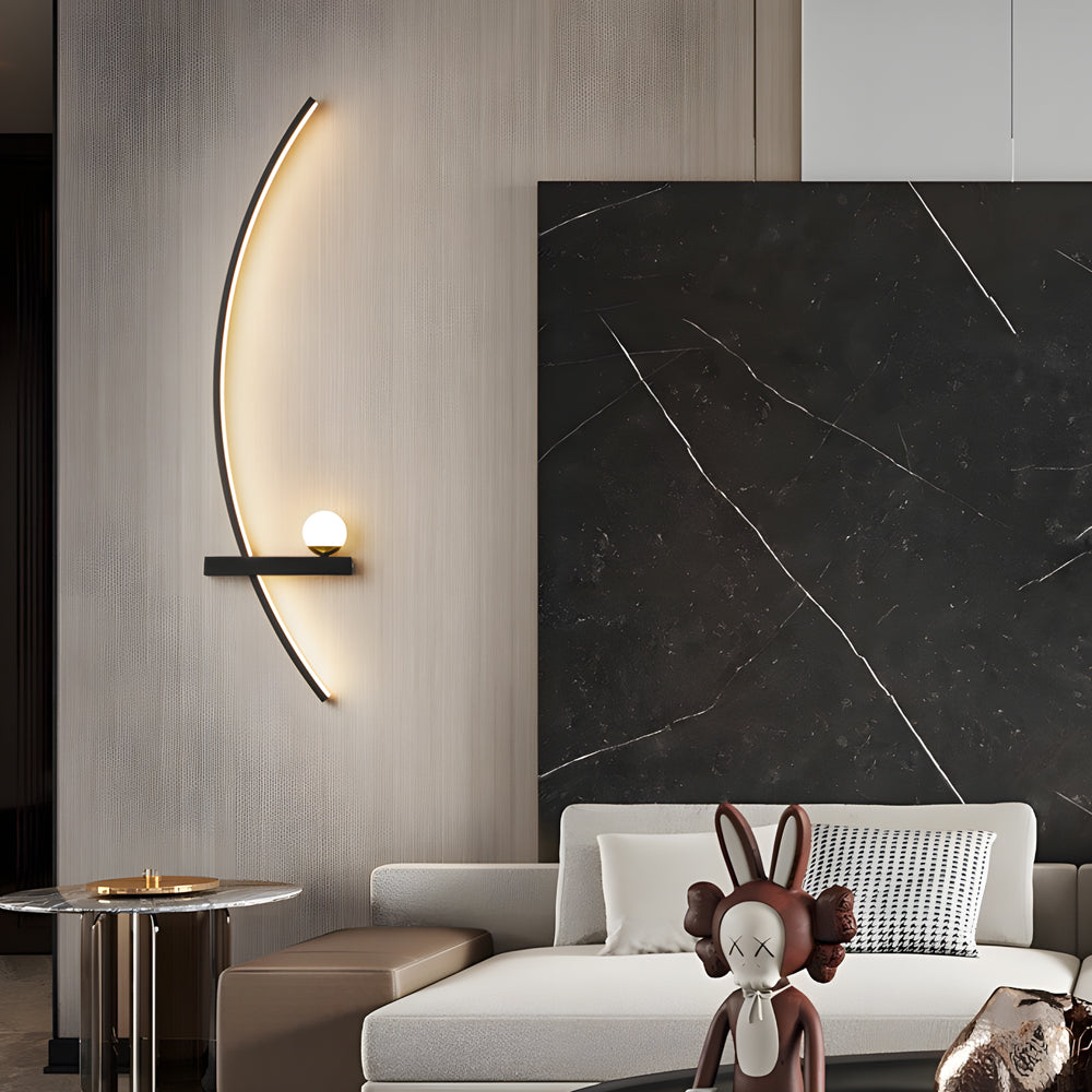 Curved Strip Dimmable LED Wall Sconce — Left / 3 Step Dimming